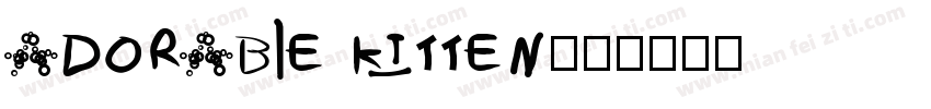 adorable kitten字体转换